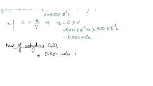 solved copper ii sulfate pentahydrate