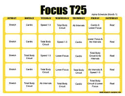 focus t25 workout calendar print a