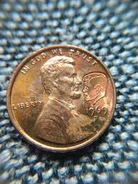 Kissing Kennedy 1969-D Counter Stamp Lincoln Memorial Cent Colorful Tone |  eBay