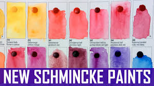 New Schmincke Paints Dot Card Filling All Swatches