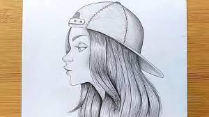The design images in this set may be used for both personal and commercial use. How To Draw A Girl With Cap For Beginners Step By Step Pencil Sketch Youtube