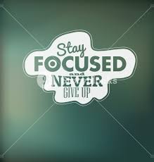 Typographic Design Stay Focused And Never Give Up Royalty