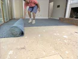 carpeting a floor