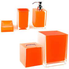 20 relaxing bathroom color schemes shutterfly. Orange Bathroom Accessories Thebathoutlet