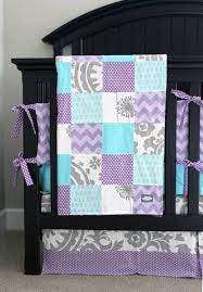 Purple Gray Turquoise Baby Blanket
