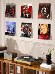 8pcs Wall Mounted Vinyl Record Shelf