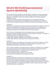 nclex rn exam gastrointestinal system q