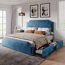 Amerlife Queen Size Bed Frame With 4