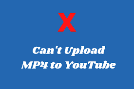 can t upload mp4 to you how to fix it