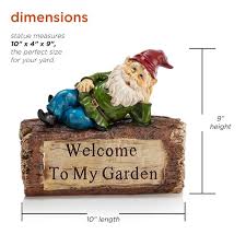 Welcome Sign Yard Statue Decoration
