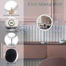 8 lighted makeup mirror with