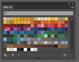 Ral Colour Conversion Chart And Swatch For Illustrator And