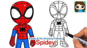 how to draw spiderman from spidey and