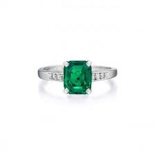 Cartier Art Deco Colombian Emerald And Diamond Platinum Ring