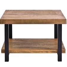 Brown Square Wood Coffee Table