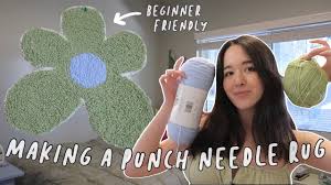 how to make a punch needle rug start to