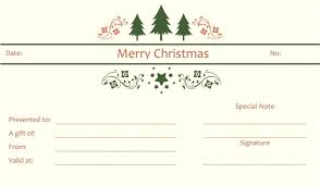 Christmas Gift Certificates Free Free Printable Gift