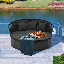 Clams Patio Round Daybed Wicker