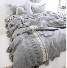 light grey luxury linen bedding