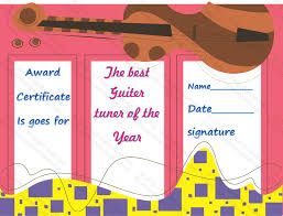 Award Template For Music Guitar Get Certificate Templates
