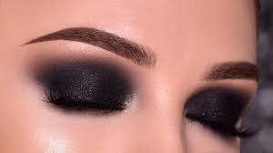 black sparkly smokey eye makeup