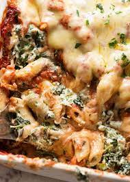 spinach ricotta pasta bake recipetin eats