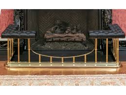 Regal Club Fireplace Fender With Tufted