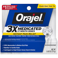 orajel 3x cated for all mouth sores