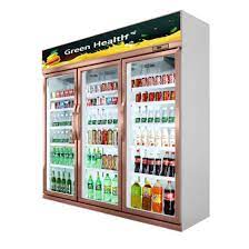 door upright cooler beverage display