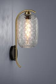 Wall Lamp In Clear Glass Wall Bracket