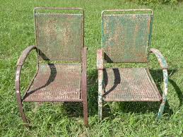 Vintage Metal Porch Glider Lawn Chair