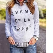 Creme De La Creme Sweatshirt Nwt