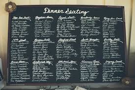 Rustic Chalkboard Dinner Seating Chart Photo By The