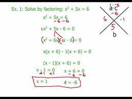 Solving Quadratics By Factoring