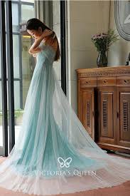 Tiffany Blue Satin With Lace Tulle Overlay Prom Dress