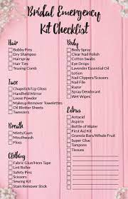 bridal emergency kit checklist the