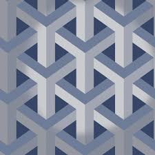 Find many great new & used options and get the best deals for midnight blue navy wallpaper geometric metallic tropical animals floral trellis at the best online prices at ebay! Navy Blue Geometric Wallpaper Silver Metallic Holden Decor Glistening Trident 5022976128101 Ebay
