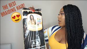 Her box braided hair was tied to create a side ponytail. The Best Braiding Hair For Box Braids Hair Care Products Youtube