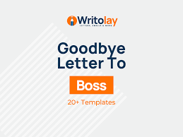 goodbye letter to boss 10 types