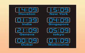Digital Time Zone Clocks Indianclocks