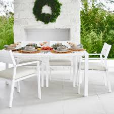 White Kos Outdoor Extendable Dining Set