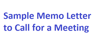 Sample Memo Letter To Call For A Meeting Letter Formats And Sample