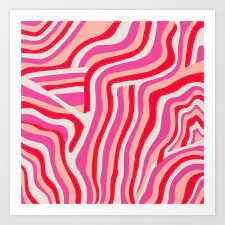 Pink Zebra Stripes Art Print By