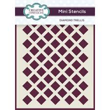 Mini Stencil Diamond Trellis