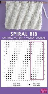 How To Knit The Diagonal Spiral Rib Knit Stitch Pattern