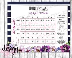 Honey And Lace Sizing Fit Guide Honey Lace Size Chart