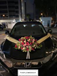 fresh flower wedding car decoration
