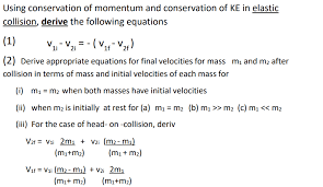 using conservation of momentum and