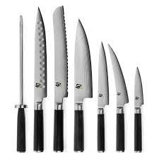 shun clic knife roll set 8 piece