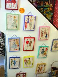 Framed Sewing Patterns Quilting Room